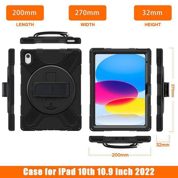eSTUFF Funda AUSTIN Defender Negra para iPad 11ª gen 2025/10ª gen 2022. Antigolpes con soporte 360° y correa de mano/hombro 6 eSTUFF Funda AUSTIN Defender Negra para iPad 11ª gen 2025/10ª gen 2022. Antigolpes con soporte 360° y correa de mano/hombro 6