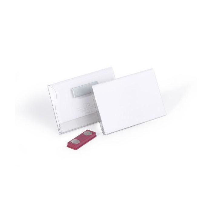 Durable Caja de 25 Identificadores Magnéticos PVC 54x90mm, Placa Identificativa, 8117-19 0 Durable Caja de 25 Identificadores Magnéticos PVC 54x90mm, Placa Identificativa, 8117-19 0