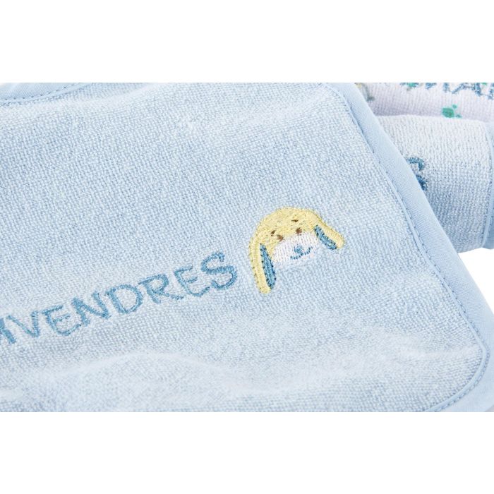 DKD Home Decor Babero Set de 7 (4 Unidades) Azul Celeste Rosa 29 x 3 x 19 cm 2