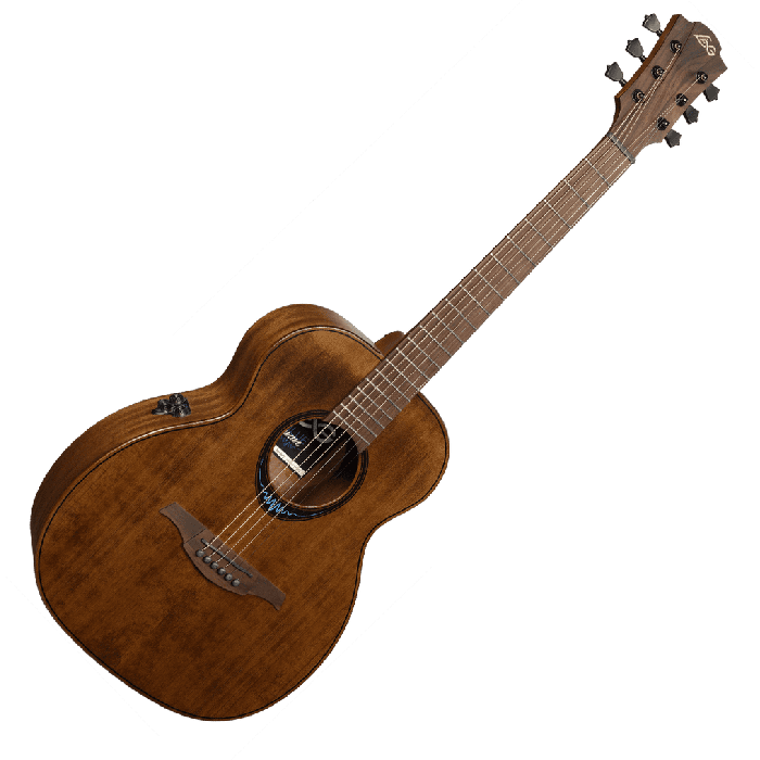 LAG Guitarra Acústica Travel A/E Blue Wave 1 Electroacústica Folk Cedro Rojo Macizo Color Marrón Natural Acabado Satinado 3