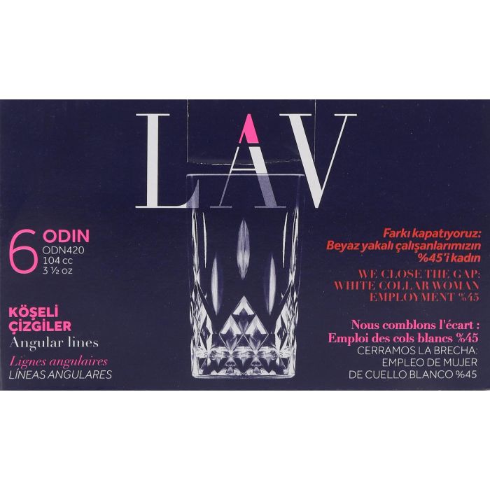 Set de 6 Vasos Odin 104 cc - Lav (12 Cajas) 1 Set de 6 Vasos Odin 104 cc - Lav (12 Cajas) 1