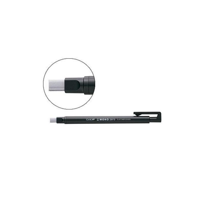 Portagomas Tombow Mono Zero Con Clip Goma Rectangular 2,5 X 5 mm Color Negro 0 Portagomas Tombow Mono Zero Con Clip Goma Rectangular 2,5 X 5 mm Color Negro 0