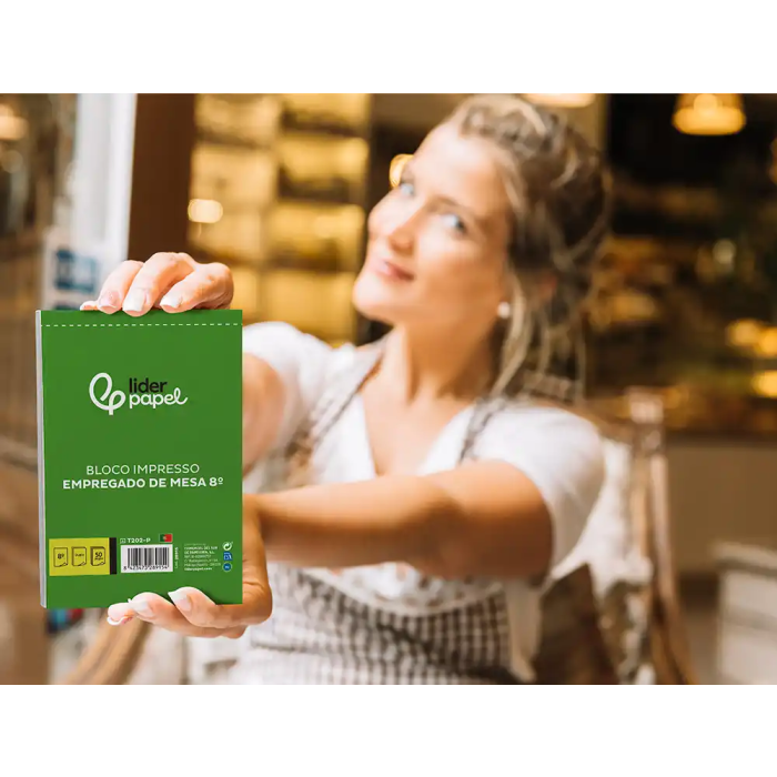 Liderpapel Talonario Camarero Octavo 2 Copias Duplicado 60g Portugues 6