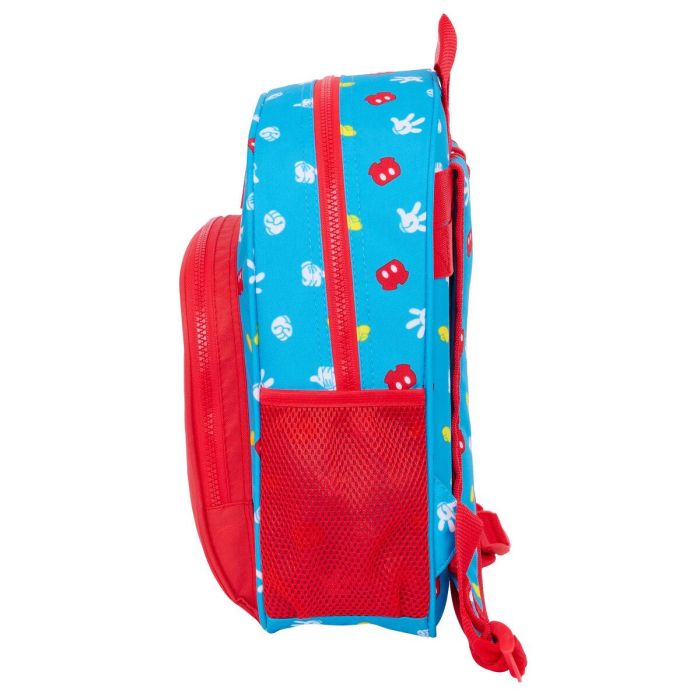Mochila Escolar Mickey Mouse Clubhouse Fantastic Azul Rojo 28 x 34 x 10 cm 1