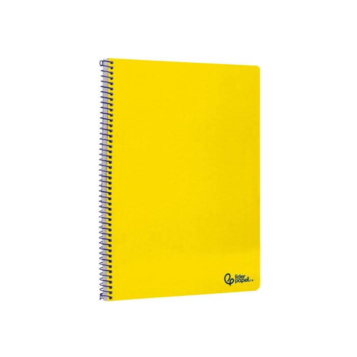 Liderpapel Cuaderno espiral A4 Smart, tapa blanda, 80 hojas, 75gr, cuadro 4mm con margen, color amarillo 4