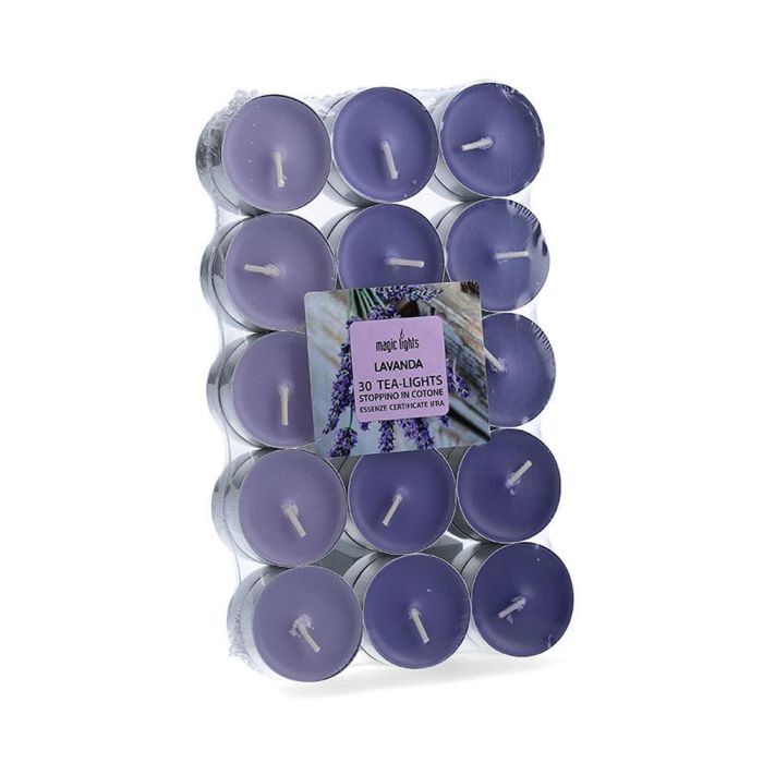 Magic Lights Pack 30 velas con aroma lavanda 3,7cm - Velas perfumadas