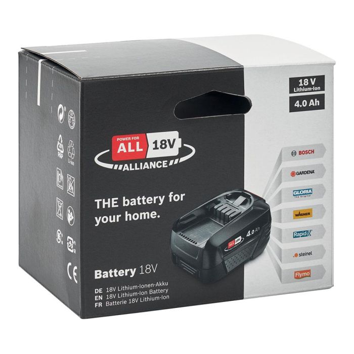 Bosch Batería 4.0Ah 18V P4A 5001519 - Li-ion, Carga Rápida, Compatible con Varias Marcas 2 Bosch Batería 4.0Ah 18V P4A 5001519 - Li-ion, Carga Rápida, Compatible con Varias Marcas 2
