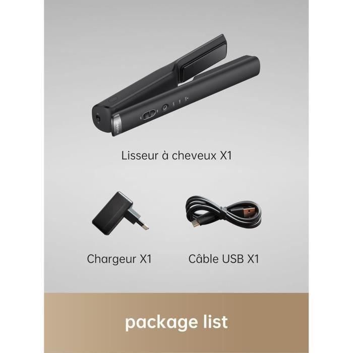 Plancha sin cable - DREAME Hair Glamour - Negro 5 Plancha sin cable - DREAME Hair Glamour - Negro 5