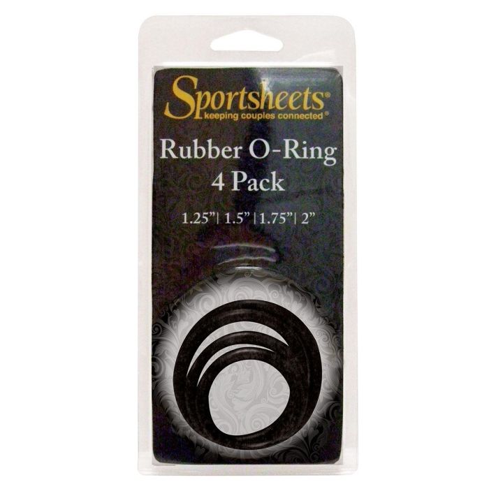 4 Anillos para Pene Sportsheets SS694-01 Negro 1 4 Anillos para Pene Sportsheets SS694-01 Negro 1