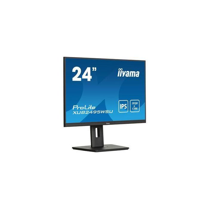 iiyama 24,1" IPS-panel, 1920x1200, 300cd/m², HDMI, DP, 4ms, Speakers, USB 3x 3.2+1xC (15W), 15cm Height adj. Stand iiyama 24,1" IPS-panel, 1920x1200, 300cd/m², HDMI, DP, 4ms, Speakers, USB 3x 3.2+1xC (15W), 15cm Height adj. Stand