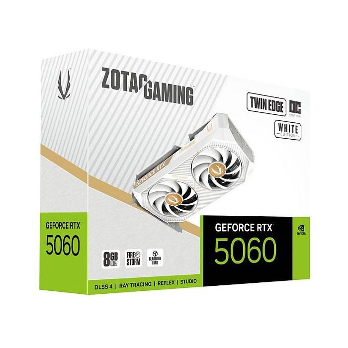 ZOTAC GEFORCE RTX 5060 Twin Edge OC White Edition NVIDIA 8 GB GDDR7 Tarjeta Gráfica 6
