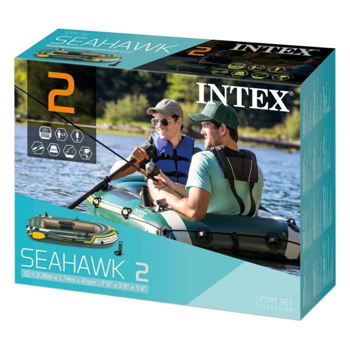 Barca Hinchable Intex Seahawk 2 Verde 236 x 41 x 114 cm 1 Barca Hinchable Intex Seahawk 2 Verde 236 x 41 x 114 cm 1