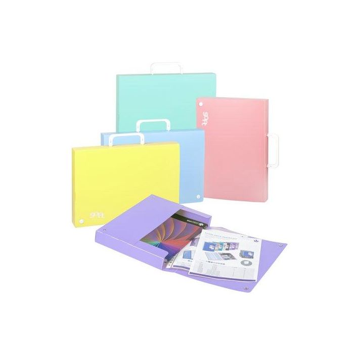 Cartera Maletin Con Asa Carchivo Soft Pp 4 Cms Surtido (5 Col.) (Set de 10)