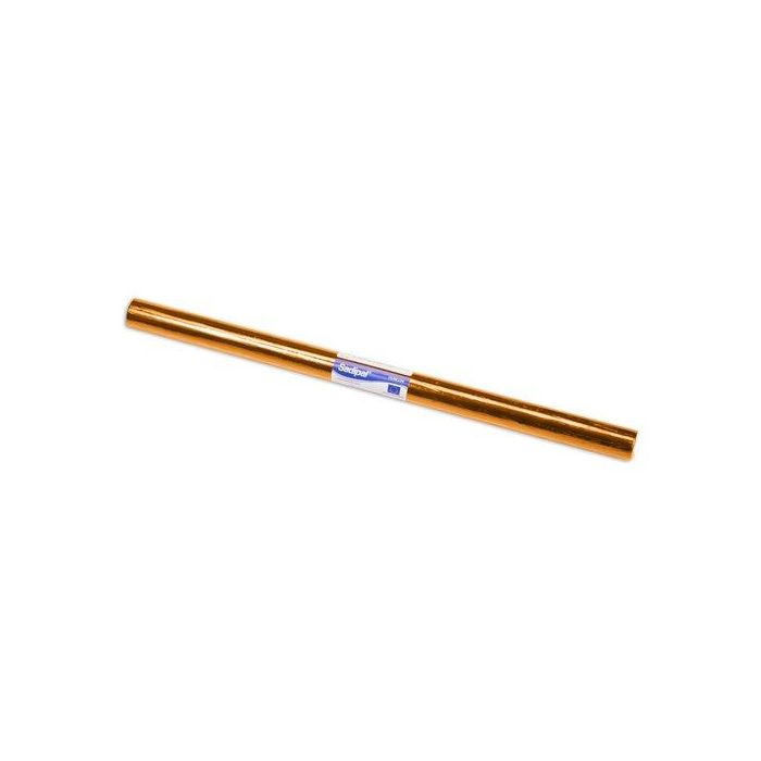 Sadipal Papel Celofán Pliegos Microperforado Rollo 25H 50x65 cm Naranja para Fiestas y Decoraciones