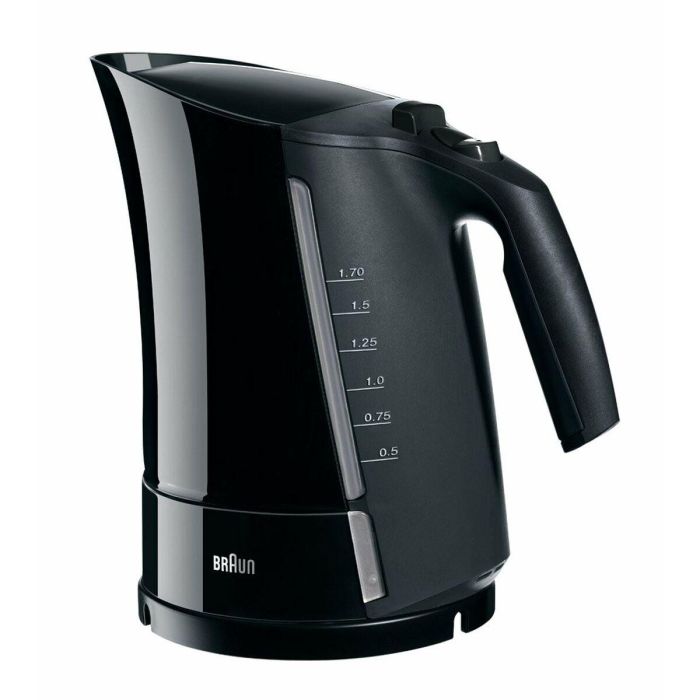 Braun WK300 Hervidor de Agua Negro de 2200W y 1.7L, Calentamiento Ultrarrápido 45s, Filtro Antical Extraíble y Base 360° 1 Braun WK300 Hervidor de Agua Negro de 2200W y 1.7L, Calentamiento Ultrarrápido 45s, Filtro Antical Extraíble y Base 360° 1
