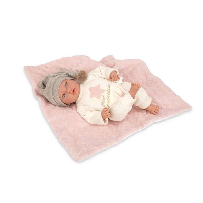 Muñeca elegance aria rosa con portabebe, incluye chupete (muñeco de peso)40 cm 20