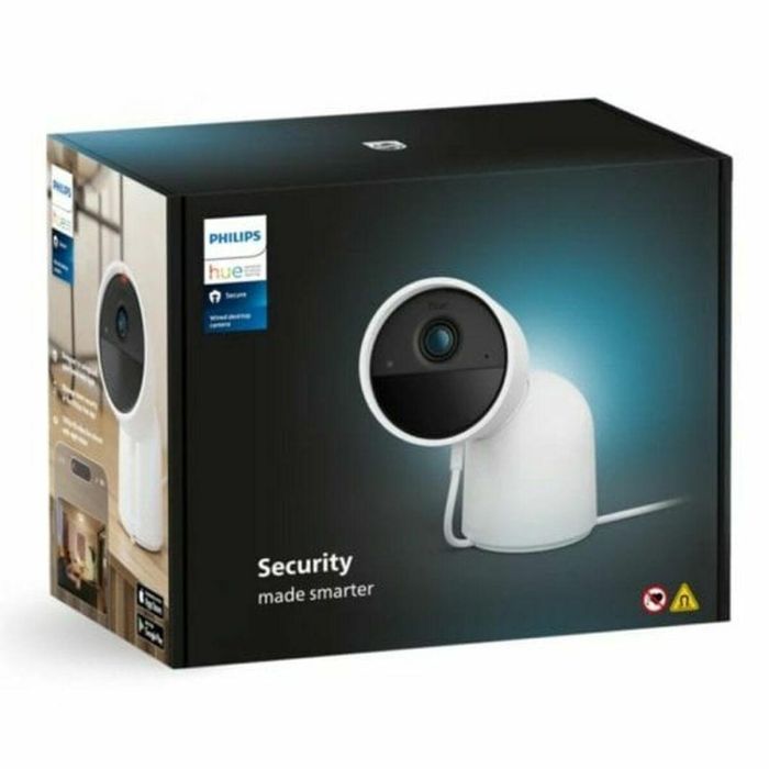 Philips Hue Cámara Secure con Cable y Soporte de Escritorio, Interior/Exterior, HD 1080P, Blanca 11