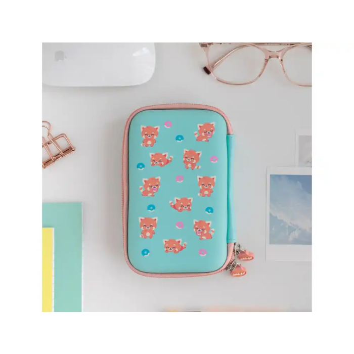 Wondee Funda para Disco Duro 2.5" Panda Rojo Estuche Tecnológico Resistente e Impermeable 1