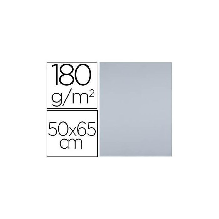 Cartulina Liderpapel 50x65 cm 180 gr Gris Paquete De 25 Hojas