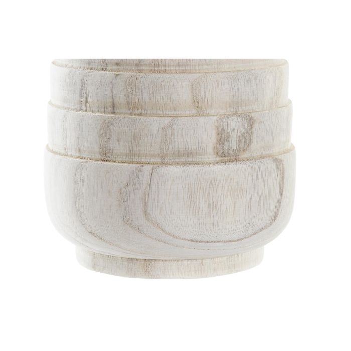 DKD Home Decor Macetero Decorativo de Estilo Boho en Madera de Paulownia Color Marrón 17x17x16 cm 2 DKD Home Decor Macetero Decorativo de Estilo Boho en Madera de Paulownia Color Marrón 17x17x16 cm 2