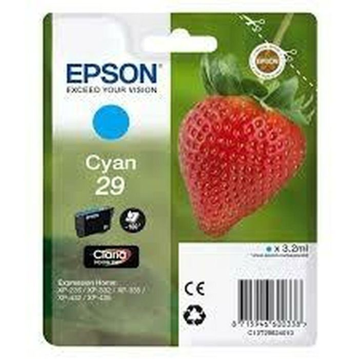 Cartucho de Tinta Original Epson 29 Cian (10 Unidades) 1 Cartucho de Tinta Original Epson 29 Cian (10 Unidades) 1