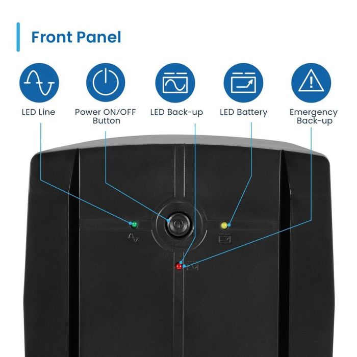 Ewent UPS Line Interactive EW3997 1300VA/720W con AVR y 3 Enchufes Hembra Tipo F UE - Protección contra Sobretensiones 1 Ewent UPS Line Interactive EW3997 1300VA/720W con AVR y 3 Enchufes Hembra Tipo F UE - Protección contra Sobretensiones 1