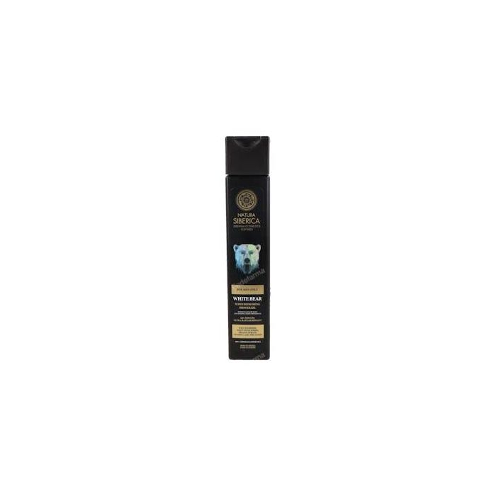 NATURA SIBERICA White Bear Men Gel de Ducha Refrescante 250ml - Limpia, Hidrata y Revitaliza la Piel con Energía
