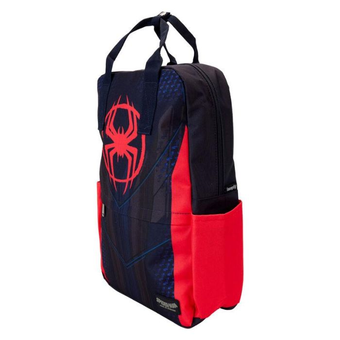Mochila nylon Traje Miles Morales Spider-Verse Marvel Loungefly 43cm 1