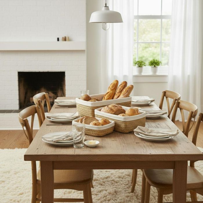 Inde Set 3 Paneras Rectangulares con Funda 28 cm, 26 cm, 24 cm 1