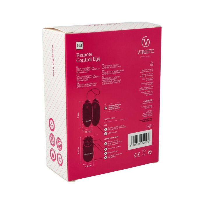 Huevo Vibrador Virgite Morado 2 Huevo Vibrador Virgite Morado 2