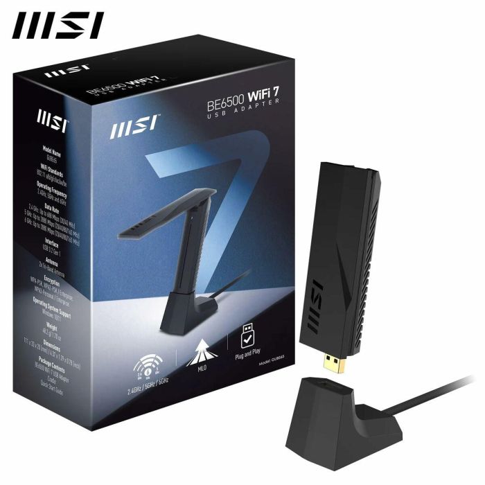 Adaptador de Red MSI GUBE65 Negro 1
