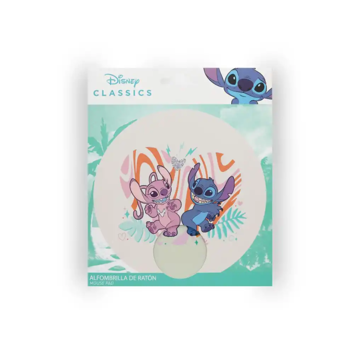 Wondee Alfombrilla de Ratón Redonda Lilo & Stitch con Stitch y Angel, Control Preciso, Antideslizante, Lavable, 200mm 6