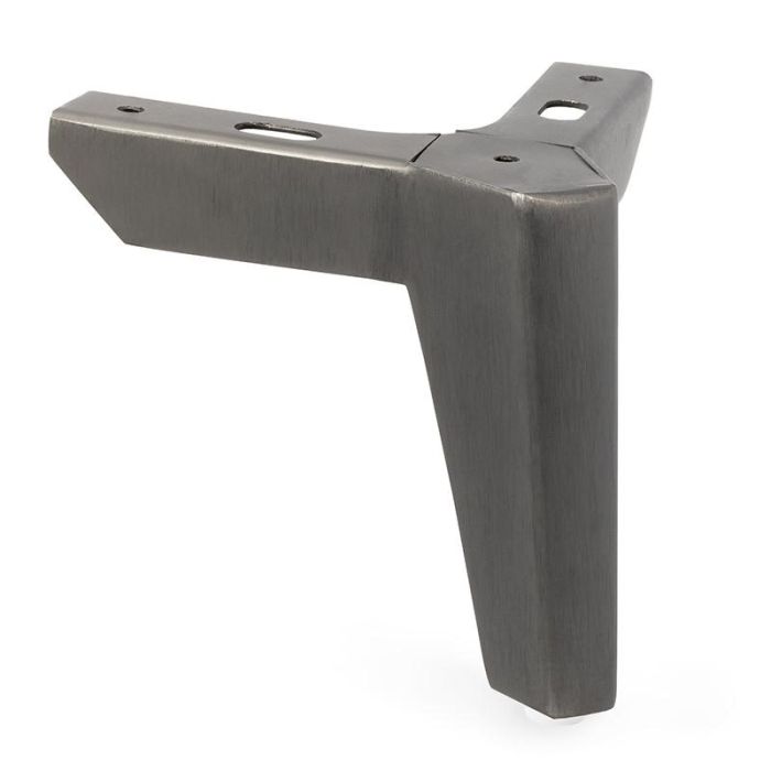 Q&Q Pata Metálica Vector H120 para Sofás y Muebles, Acabado Plomo, Altura 120 mm. Perfecta para Renovar o Crear Muebles Duraderos. 1