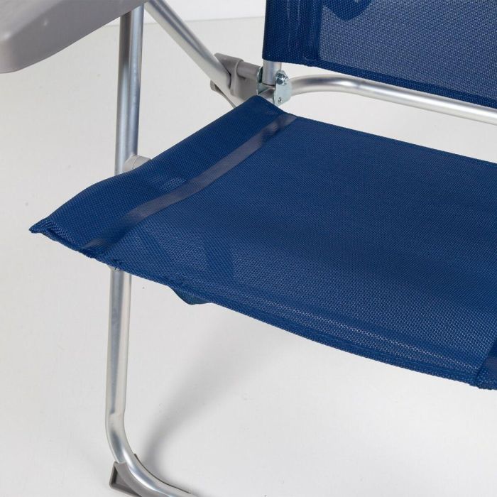 Silla de Playa Aktive Slim Plegable Azul marino 47 x 107 x 66 cm (4 Unidades) 2