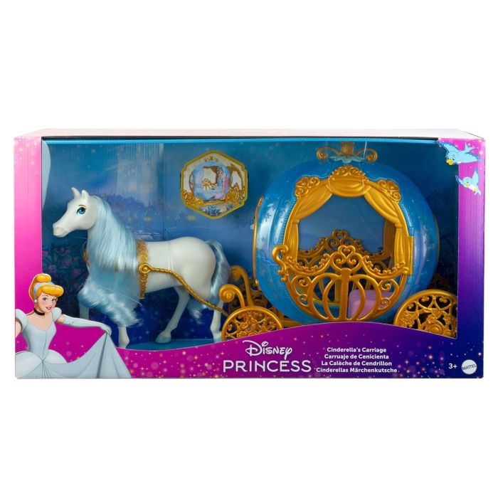 Mattel Hym33 Carruaje Elegante de Cenicienta Disney Princess con noble caballo blanco, puerta que se abre y detalles dorados. 2 Mattel Hym33 Carruaje Elegante de Cenicienta Disney Princess con noble caballo blanco, puerta que se abre y detalles dorados. 2