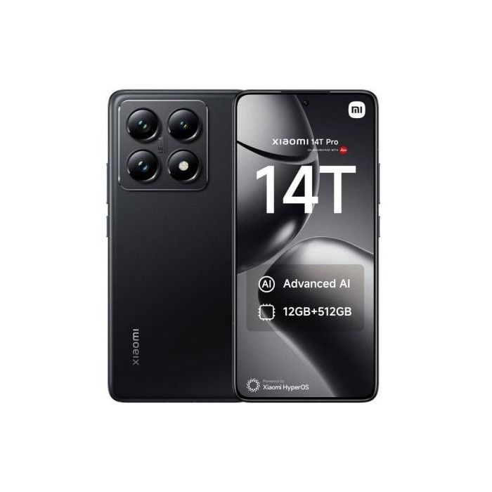 Smartphone Xiaomi 14T Pro 12GB/ 256GB/ 6.67"/ 5G/ Negro Titanio Smartphone Xiaomi 14T Pro 12GB/ 256GB/ 6.67"/ 5G/ Negro Titanio