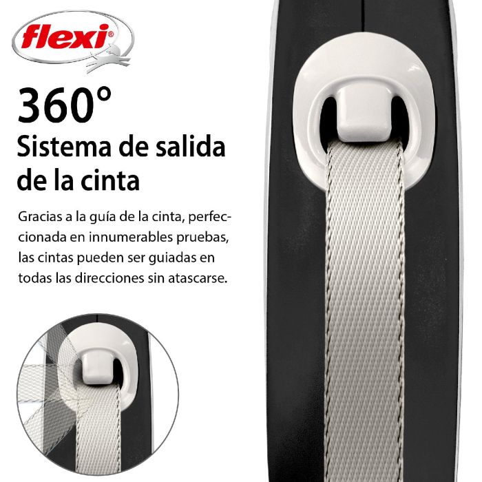 Correa Flexi New Comfort L Cinta 5M Negro 2 Correa Flexi New Comfort L Cinta 5M Negro 2