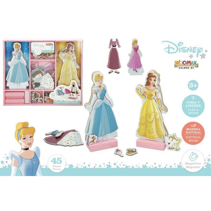 Encajable de madera vestidos disney princesa 32x28 cm 2 Encajable de madera vestidos disney princesa 32x28 cm 2