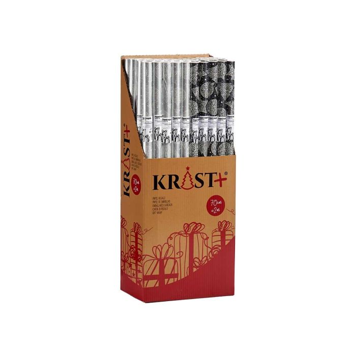 Rollo Papel Regalo 70X200 Navidad Surtidos Krist+ (50 Unidades) 1 Rollo Papel Regalo 70X200 Navidad Surtidos Krist+ (50 Unidades) 1