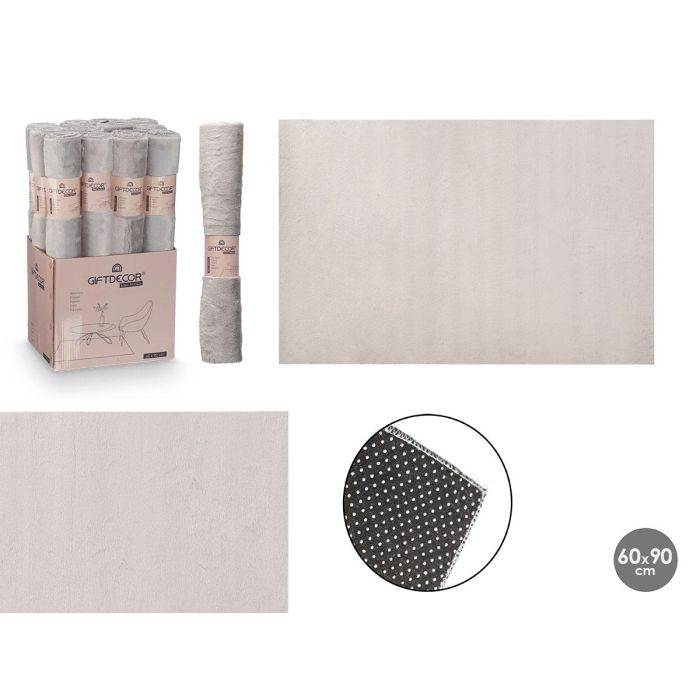 Alfombra Soft Gris Claro 60X90Cm Giftdecor (12 Unidades) Alfombra Soft Gris Claro 60X90Cm Giftdecor (12 Unidades)