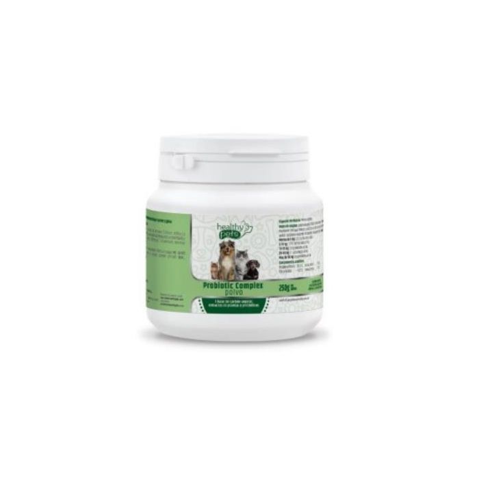 Healthy Pets Vet Probiotic Complex Perros y Gatos: Digestión Sana con Carbón Vegetal y Prebióticos, Polvo 250 g