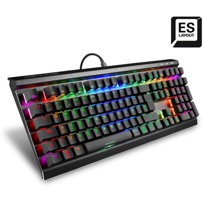 Sharkoon SKILLER SGK60 Teclado Mecánico Gaming QWERTY Español USB, Interruptores Kailh BOX Rojos Lineales, PBT, Aluminio Negro 1 Sharkoon SKILLER SGK60 Teclado Mecánico Gaming QWERTY Español USB, Interruptores Kailh BOX Rojos Lineales, PBT, Aluminio Negro 1