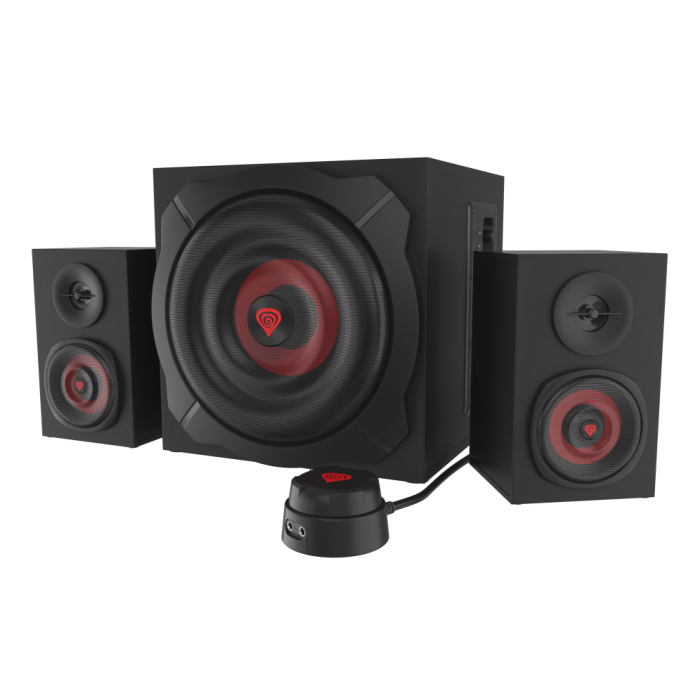 GENESIS Helium 610BT conjunto de altavoces 60 W PC/ordenador portátil Negro, Rojo 2.1 canales De 2 vías 30 W Bluetooth GENESIS Helium 610BT conjunto de altavoces 60 W PC/ordenador portátil Negro, Rojo 2.1 canales De 2 vías 30 W Bluetooth