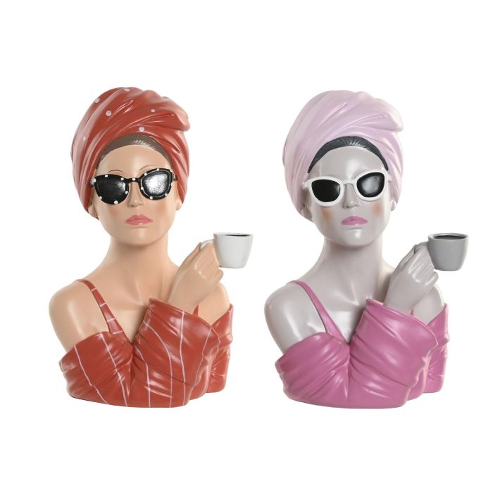 Figura Moderno DKD Home Decor Rojo Coral 18.5 x 29 x 20 cm (2 Unidades) 0 Figura Moderno DKD Home Decor Rojo Coral 18.5 x 29 x 20 cm (2 Unidades) 0