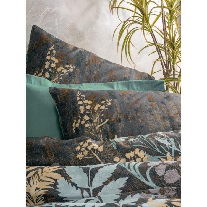 Juego de cama - 1 funda nórdica 220x240 cm + 2 fundas de almohada 60x60 cm - 100% algodón satén - Menta 1 Juego de cama - 1 funda nórdica 220x240 cm + 2 fundas de almohada 60x60 cm - 100% algodón satén - Menta 1