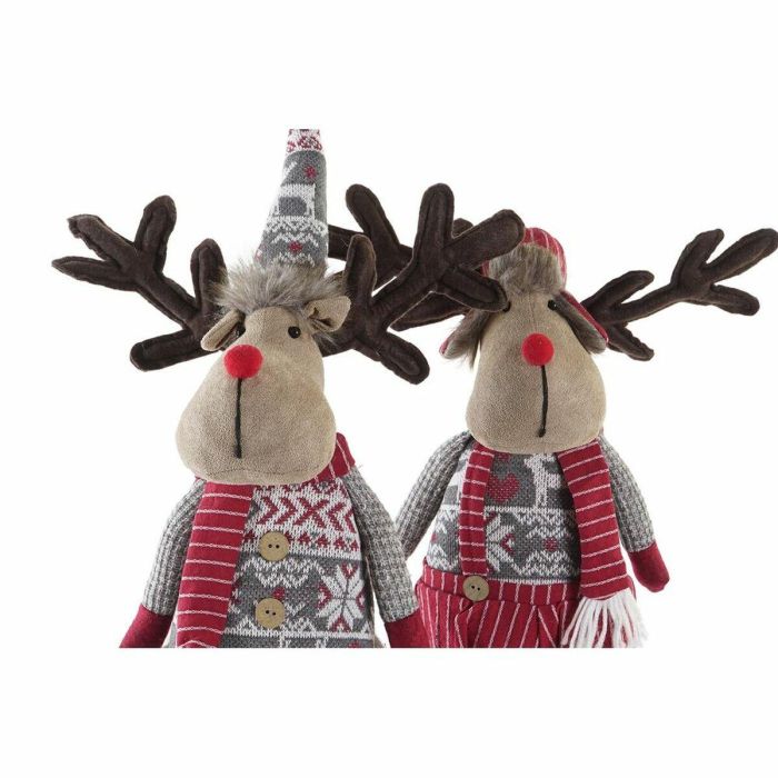 Figura Navidad Tradicional DKD Home Decor Rojo Blanco 10 x 58 x 20 cm (2 Unidades) 1 Figura Navidad Tradicional DKD Home Decor Rojo Blanco 10 x 58 x 20 cm (2 Unidades) 1