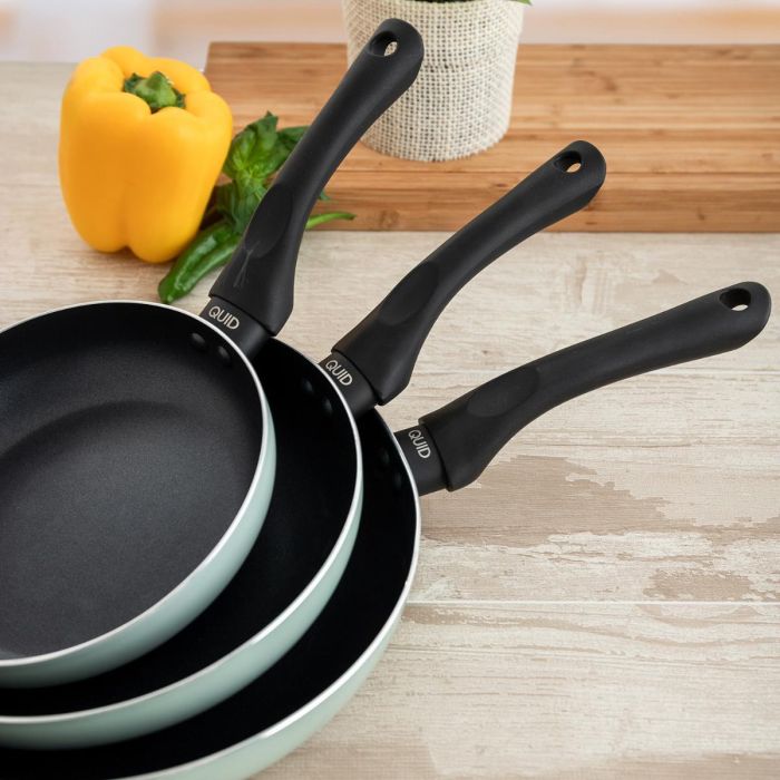 Set 3 Sartenes Aluminio Estampado Tropic Quid 18-22-26 cm 4 Set 3 Sartenes Aluminio Estampado Tropic Quid 18-22-26 cm 4
