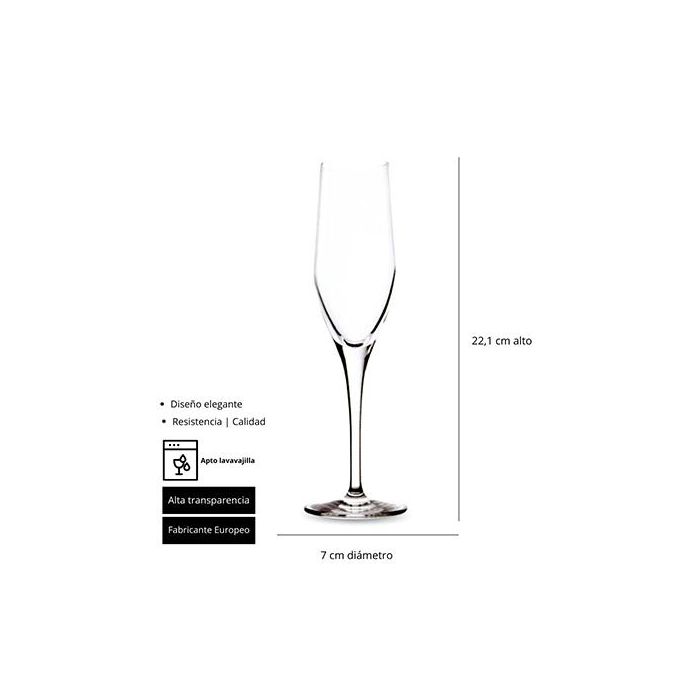 Elba Copa Cava H 221 Mm 18 Cl (6 Unidades) 1 Elba Copa Cava H 221 Mm 18 Cl (6 Unidades) 1