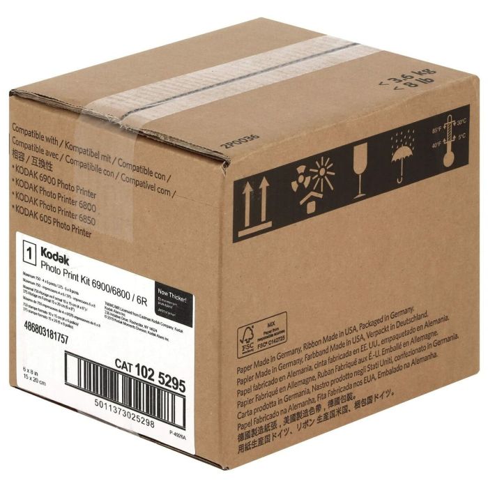 Kodak Papel Térmico 6800-6850 2 Rollos, 750-375 Fotos 10x15-15x20, Compatible con Impresoras 6800-6850-6900 Kodak Papel Térmico 6800-6850 2 Rollos, 750-375 Fotos 10x15-15x20, Compatible con Impresoras 6800-6850-6900