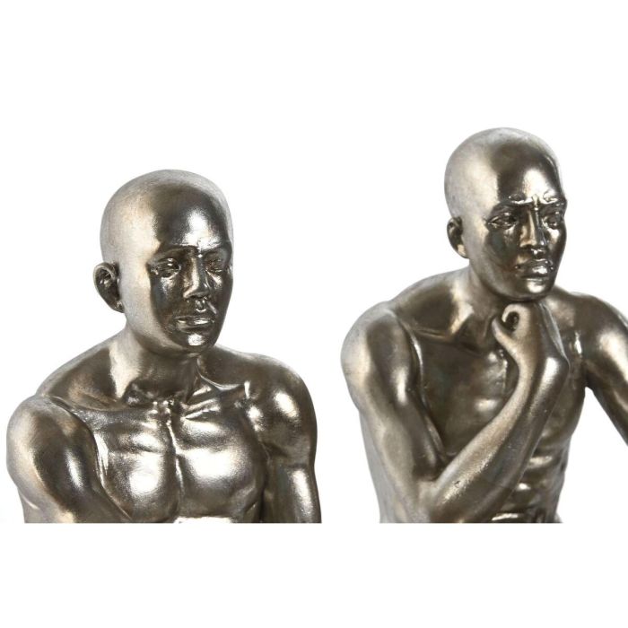 Figura Moderno DKD Home Decor Plateado Dorado 13.5 x 22 x 19 cm (2 Unidades) 2 Figura Moderno DKD Home Decor Plateado Dorado 13.5 x 22 x 19 cm (2 Unidades) 2